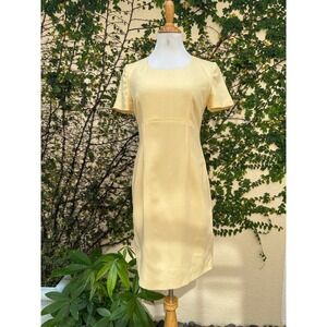 Laura Ashley Pure Wool Yellow Shift Dress